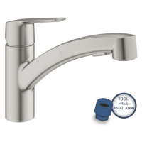 GROHE QuickFix Start Dřezová baterie s výsuvnou sprškou, supersteel 30531DC1