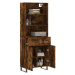 vidaXL Skříň highboard kouřový dub 69,5 x 34 x 180 cm kompozitní dřevo