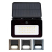 Solight LED solární reflektor se senzorem, 6W, 660lm, 3CCT, Li-Ion, černá