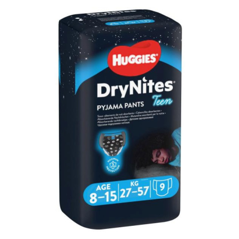 HUGGIES DryNites Plenky kalhotkové pro chlapce 8-15 let (27-57 kg), 9 ks