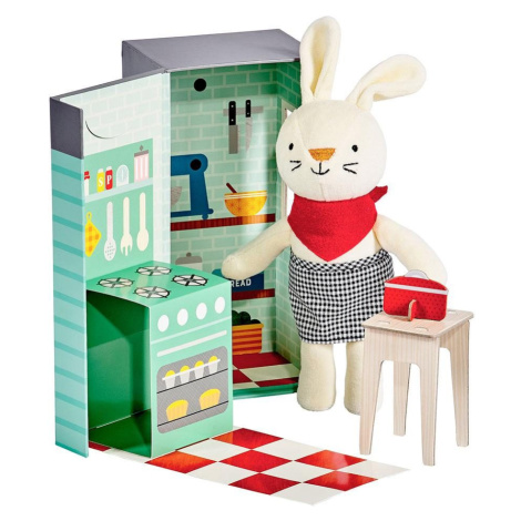 Petitcollage Plyšový králíček v kuchyni