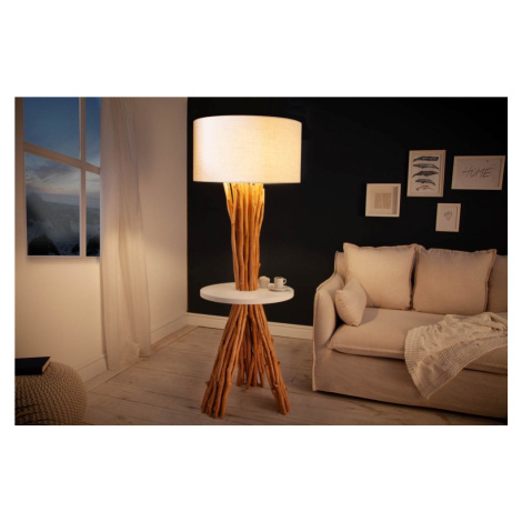 LuxD 24281 Stojanová lampa Kash 153 cm náplavové dřevo