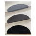 Vopi koberce Nášlapy na schody Rio šedé půlkruh, samolepící - 24x65 půlkruh (rozměr včetně ohybu