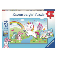Ravensburger puzzle 078288 Pohádkový jednorožec 2x24 dílků