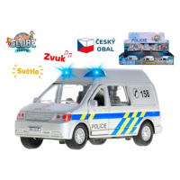 MIKRO TRADING - Kids Globe Traffic policie CZ 14cm kov zpětný chod na baterie světlo a zvuk 12ks