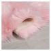 Flair Rugs koberce Kusový koberec Faux Fur Sheepskin Pink kruh Rozměry koberců: 120x120 (průměr)