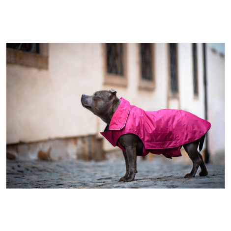 Vsepropejska Dasty bunda pro psa s reflexními prvky Barva: Vínová, Délka zad (cm): 47, Obvod hru
