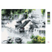 Malování podle čísel - DOMY V JAPONSKU A VODA Rozměr: 80x100 cm, Rámování: vypnuté plátno na rám
