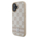 Zadní kryt DKNY PU Leather Checkered Pattern and Stripe pro Apple iPhone 16, růžová