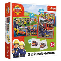 Trefl Puzzle 2v1 + pexeso - Tým hasiče Sama / Prism A&D Fireman Sam