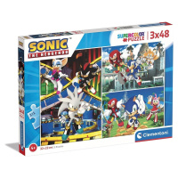 Puzzle Ježek Sonic 3x48 dílků