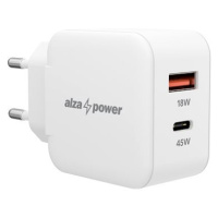 AlzaPower A145 Fast Charge 45W bílá