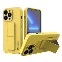 Wozinsky Kickstand Case silikonové pouzdro se stojánkem iPhone 13 mini žluté