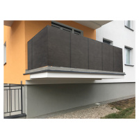 Balkonová zástěna OSLO grafitová, výška 110 cm, šířka různé rozměry MyBestHome Rozměr: 110x700 c