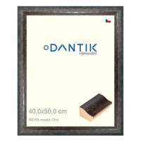 DANTIK rámeček 40 × 50, NEVIS modrý sklo čiré