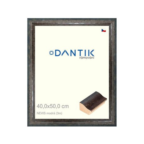 DANTIK rámeček 40 × 50, NEVIS modrý sklo čiré