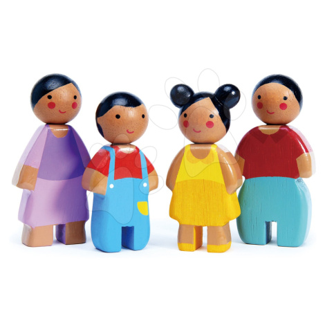 Dřevěné postavičky rodina Sunny Doll Family Tender Leaf Toys máma táta a 2 děti
