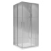 Kout sprchový Wecco SHINY 800×800 mm lesklý hliník/matné sklo