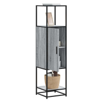 vidaXL Skříň highboard šedá sonoma 35,5x35x139 cm kompozit a kov