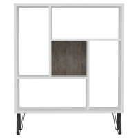 Bílá/šedá knihovna 90x108 cm Arven – Kalune Design