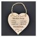 AMADEA Dřevěné srdce s nápisem Ideální žena..., masivní dřevo, 16 x 15 cm