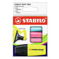 STABILO - Zvýrazňovač - BOSS MINI - 3 ks balení - žlutá, modrá, růžová