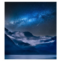 Fotografie Milky way over fogged mountains in the morning, Shaiith, 35x40 cm