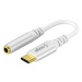 AlzaPower USB-C (M) to 3.5mm Jack (F) 0.1m stříbrný