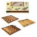 DŘEVO Hra šachy dáma backgamon 3v1