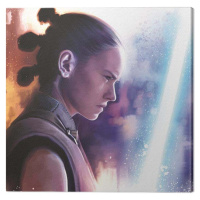 Obraz na plátně Star Wars The Last Jedi - Rey Lightsaber Paint, 2 cm - 40×40 cm