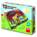 Domácí zvířátka - Dřevěné kostky 12 ks - Dino