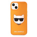 Karl Lagerfeld KLHCP13SCHTRO hard silikonové pouzdro iPhone 13 Mini 5.4" orange Glitter Choupett