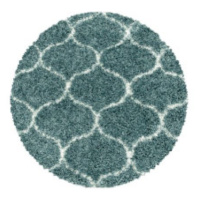 Ayyildiz koberce Kusový koberec Salsa Shaggy 3201 blue kruh - 80x80 (průměr) kruh cm