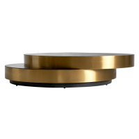 Estila Luxusní art deco kulatý konferenční stolek Sarande z kovu zlaté barvy 140cm