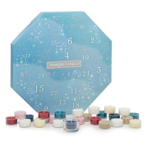 YANKEE CANDLE dárková sada Adventní věnec 24 ks čajových svíček se svícnem