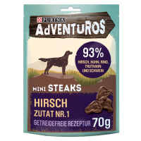 Purina AdVENTuROS Mini Steaks bez obilovin s jelením masem 3 × 70 g