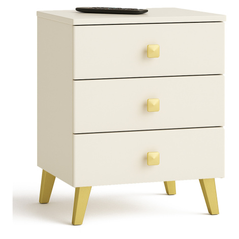 Ak furniture Komoda MOBI K-03 kašmír/zlatá