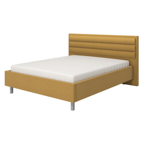 Manželská postel 160x200cm corey - žlutá/šedé nohy