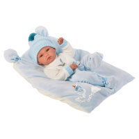 Llorens 63555 New born chlapeček realistická panenka miminko s celovinylovým tělem 35 cm
