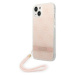 Guess GUOHCP14MH4STP hard silikonové pouzdro iPhone 14 PLUS 6.7" pink 4G Print Strap