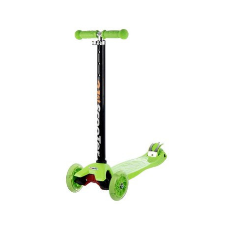 Werk Maxi Scooter se svítícími kolečky, zelená
