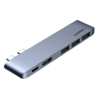 Adaptér Rozbočovač UGREEN, 2xUSB_C na 3x USB 3.0, HDMI,