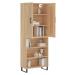 vidaXL Skříň highboard dub sonoma 69,5 x 34 x 180 cm kompozitní dřevo