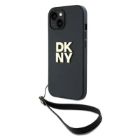 Pouzdro DKNY Wrist Strap Stock Logo pro iPhone 14 / 15 / 13 - černé