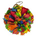 Duvo+ Závěsná barevná hračka pro exoty pompon z kukuřičných listů 17,2 × 10,8 × 10,5 cm M