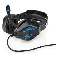 GHST250BK - LED Herní sluchátka s mikrofonem černá/modrá