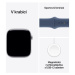 Apple Watch Series 10 Cellular 46mm Stříbrný hliník s denimovým sportovním řemínkem S/M