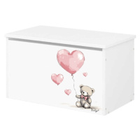 NELLYS Box na hračky - Teddy love - růžový