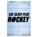 TipTrade Bavlněné povlečení 140x200 + 70x90 cm - Eat Sleep Play Hockey