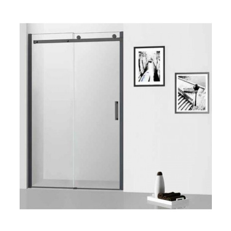 Sprchové dveře HOPA BELVER BLACK 150 cm - černé detaily